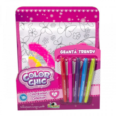 Geanta Trendy Noriel cu Paiete Reversibile-Color Chic