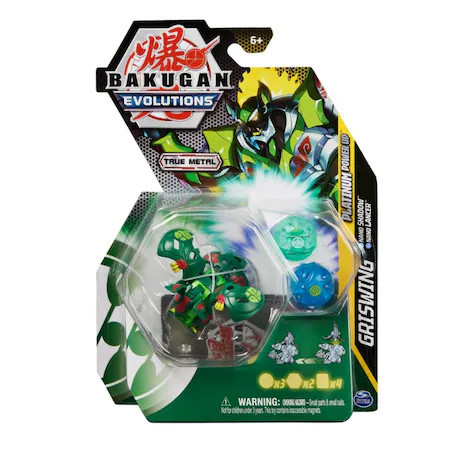 Set 3 Figurine Bakugan Evolutions Platinum Powerup Griswing, Shadow si Lancer