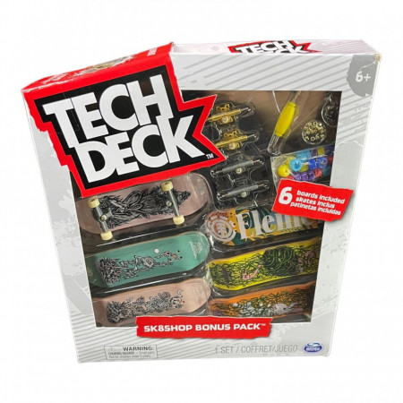 Set 6 mini placi skateboard, Tech Deck, Bonus Pack, Element