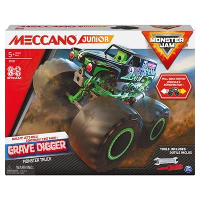 Set constructie metalic Meccano, Junior Monster Jam Truck Grave Digger