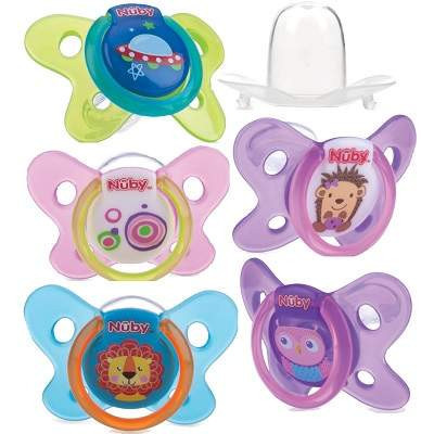 Suzeta Nuby fluture din silicon cu capac, 0-6 luni,produs livrat aleatoriu