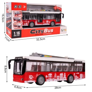 Autobuz Scolar cu Lumini si Sunete MalPlay, 1:16