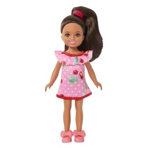 BARBIE PAPUSA CHELSEA BLONDA CU ROCHITA ROZ CU BULINE
