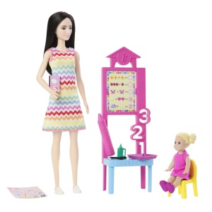 BARBIE SET DE JOACA PAPUSA BARBIE BRUNETA FACE CARIERA PROFESOARA - Img 2