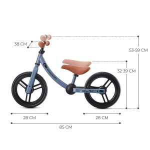 BICICLETA FARA PEDALE, KINDERKRAFT - 2WAY NEXT, PORTOCALIU, 12INCH, BLUE SKY - Img 5