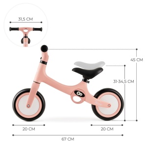 BICICLETA FARA PEDALE KINDERKRAFT TOVE, ROZ - Img 4