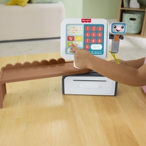 Casa de marcat Fisher Price, interactiva, 15 butoane luminoase, culori, 29x25.5x9.5cm  - Img 9