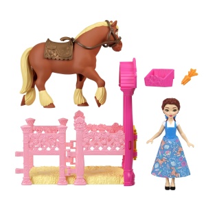 DISNEY PRINCESS SET DE JOACA GRAJDUL REGAL AL LUI BELLE PAPUSA SI ACCESORII - Img 3