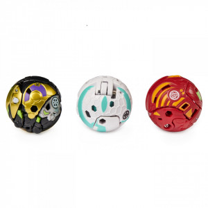 Figurine Bakugan Armored Alliance,Hydorous Trhyno ultra,Barbetra si Auxillataur - Img 4