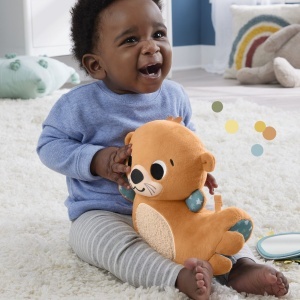 FISHER PRICE JUCARIE SENZORIALA 2 IN 1 TUMMY TIME VIDRA PENTRU BEBELUSI - Img 4