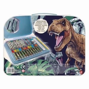 Gentută de desen Art Case, Jurassic World, set complet, multicolor, 33x25x1.8cm - Img 4