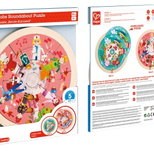HAPE PUZZLE ROTUND CU 2 FETE