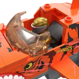 HOT WHEELS MONSTER TRUCK MEGA SET CONSTRUCTIE CURSA TIGER SHARK CHOMP - Img 7