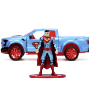 JADA DC SET FIGURINA METALICA SUPERMAN SI MASINUTA 2017 FORD F 150 RAPTOR SCARA 1:32 - Img 8