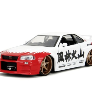 JADA SET FIGURINA METALICA 6CM SI MASINUTA NISSAN SKYLINE GTR SCARA 1 LA 24 - Img 2
