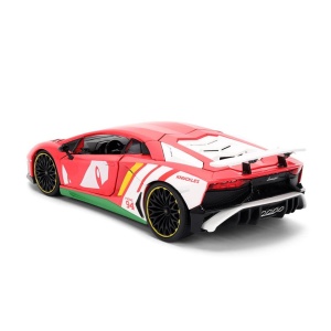 JADA SONIC ARICIUL SET FIGURINA SONIC SI MASINUTA METALICA LAMBORGHINI AVENTADOR SV SCARA 1 LA 24 - Img 3