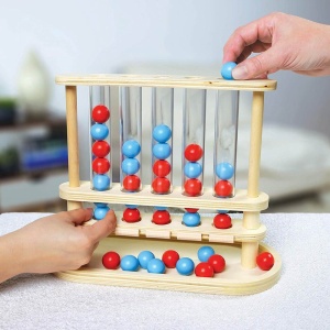 JOC MARBLES NEWTON 5 IN LINIE DIN LEMN - Img 3