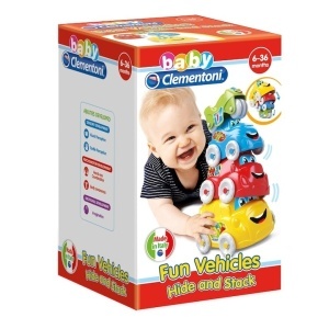 Jucărie Clementoni de stivuit mașinuțe, cutie originală