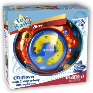 Bontempi CD Player portabil cu 2 microfoane și adaptor – jucărie muzicală