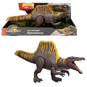 JURASSIC WORLD REBIRTH TAIL THRASHER DINOZAUR SPINOSAURUS INTERACTIV CU MISCARI SI SUNETE - Img 8