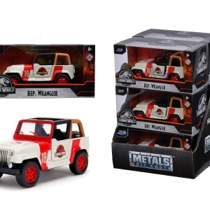 JURASSIK PARK DINO MASINUTA METALICA JEEP WRANGLER SCARA 1:32 - Img 6