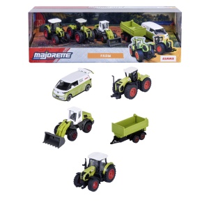 MAJORETTE CLASS SET 5 VEHICULE AGRICOLE METALICE FARM 7.5CM