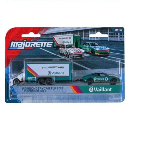 MAJORETTE TRANSPORTER SET REMORCA DE CURSE DELUXE PORSCHE TAYCAN TURBO S SI MASINUTA PORSCHE 934