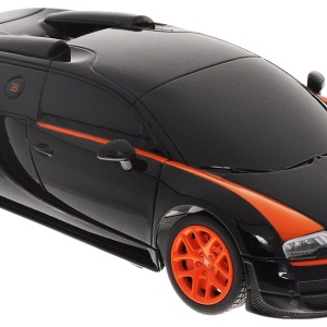 Masină cu telecomandă Bugatti Grand Sport Vitesse, neagră, 1:24, 18.6x9x5.2cm