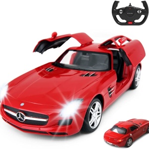 MASINA CU TELECOMANDA MERCEDES-BENZ SLS ROSU SCARA 1 LA 14