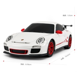 MASINA CU TELECOMANDA PORSCHE GT3 RS ALB CU SCARA 1 LA 24 - Img 7
