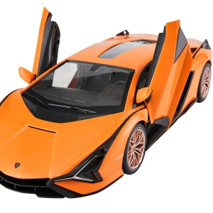 Masina cu telecomanda Rastar Lamborghini Sian portocalie, scara 1:14, 35.5x16.3x8.2cm - Img 8