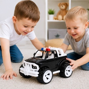 MASINA JEEP OFF ROADER NEGRU ALB 39CM - Img 5