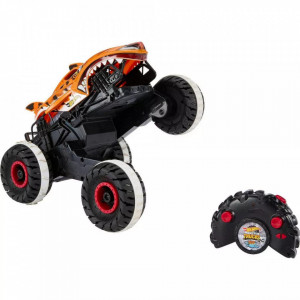 Masinuta cu Telecomanda Hot Wheels Monster Truck, Unstoppable Tiger Shark 1:15 - Img 4