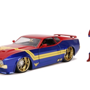 MASINUTA METALICA CAPTAIN MARVEL 1973 FORD MUSTANG MACH 1 SCARA 1 LA 24 - Img 2