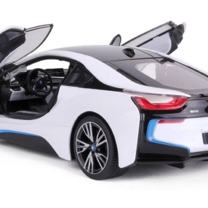 Masinuta Rastar RC - Bmw I8, alb, 1:14 - Img 3