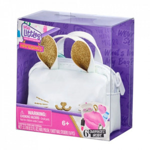 Mini gentuta de mana cu 6 surprize, Real Littles, Handbag, S3, Alb - Img 1