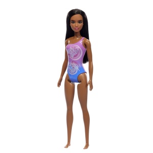 PAPUSA BARBIE BRUNETA CU COSTUM DE BAIE IN DOUA CULORI - Img 2