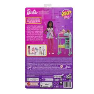 Papusa Barbie Bruneta Set de Joaca Medic Pediatru, multicolor, 32.5x19x6.5cm - Img 9