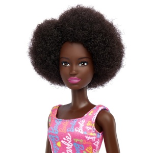 PAPUSA BARBIE CREOLA CU PAR AFRO SI CU ROCHITA ROZ - Img 4