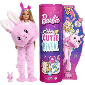 Papusa Barbie Cutie Reveal, Papusa Surpriza cu 10 accesorii