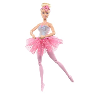 Papusa Barbie Dreamtopia, Balerina cu Detalii Luminoase si Par Blond - Img 6