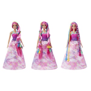 Papusa Barbie Dreamtopia, Twist Style cu Accesorii de Coafat - Img 3