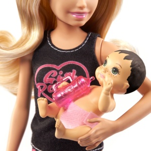 Papusa Barbie Skipper You Can Be Anything, Babysitter Blonda si Bebelus - Img 4