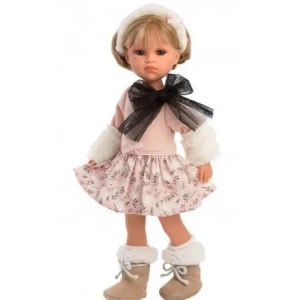 Papusa Llorens, Daniela, cu fundita neagra, 37 cm