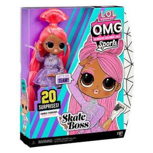 Papusa LOL Surprise OMG Sports Fashion Doll Skate Boss cu 20 de accesorii - Img 4
