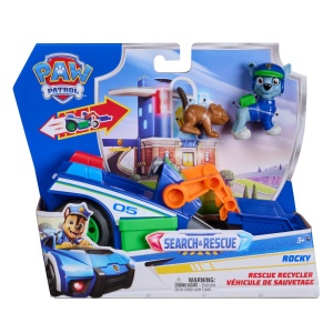 PATRULA CATELUSILOR CAUTARE SI SALVARE SET FIGURINA ROCKY SI VEHICUL DE RECICLARE - Img 2