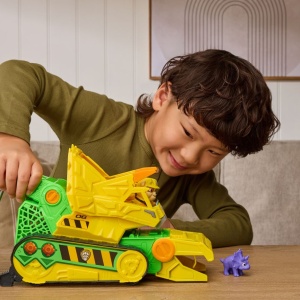 PATRULA CATELUSILOR FILMUL CU DINOZAURI SET BULDOZER CU FIGURINA RUBBLE SI ACCESORII - Img 4