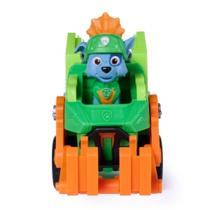 PATRULA CATELUSILOR FILMUL CU DINOZAURI SET DINO VEHICUL CAMION DE RECICLARE CU FIGURINA ROCKY SI ACCESORII 15CM - Img 4