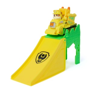 PATRULA CATELUSILOR FILMUL CU DINOZAURI SET VEHICUL CU RAMPA SI FIGURINA RUBBLE - Img 5