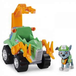 PATRULA CATELUSILOR SET VEHICUL CU CATELUS ROCKY SI FIGURINA DINO SURPRIZA - Img 6